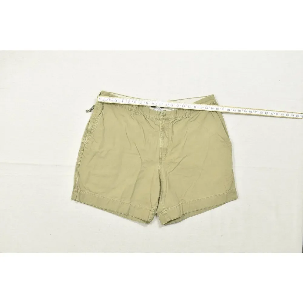 Columbia Men's Size 42 Tan Cotton Canvas Hiking Utility Shorts 8 Inch Inseam AM4